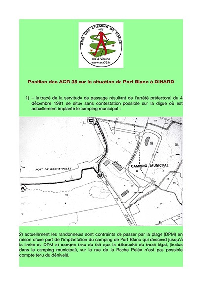 Document des ACR sur Dinard Port Blanc