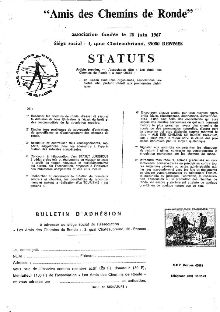 Histoire des ACR - Statuts